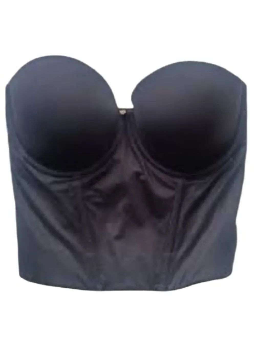 Betsey Johnson Black Strapless Longline Bustier 32 C